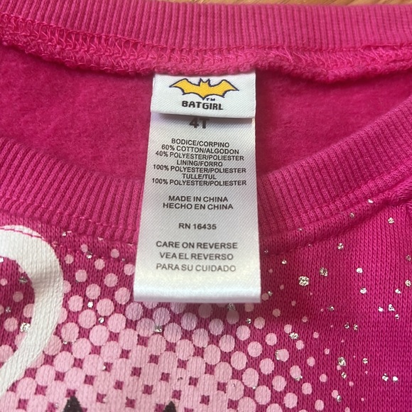 Batgirl sweatshirt outfit sz 4t - Picture 4 of 6